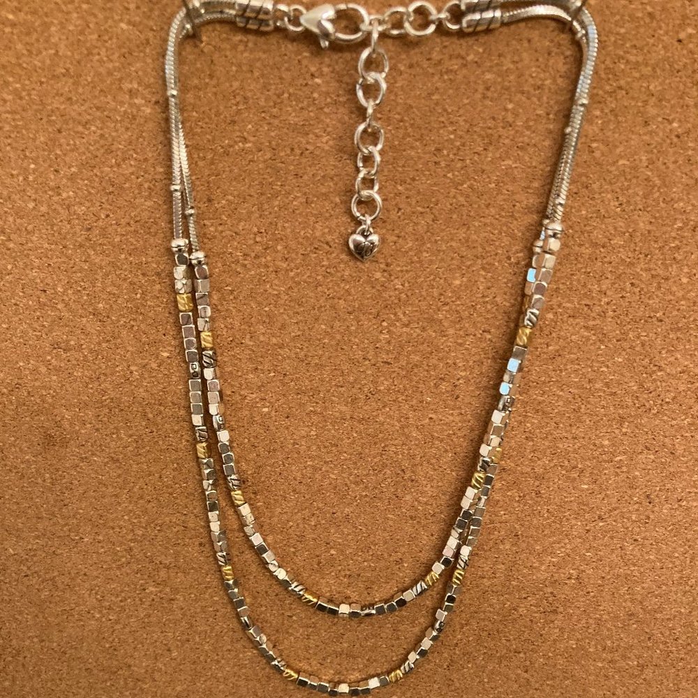 Brighton Gold and Silver double strand necklace